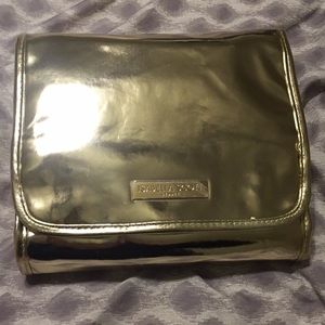 Gold travel makeup / toiletry hanging bag